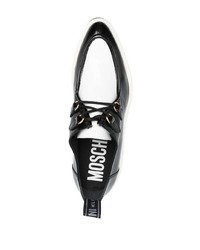 schwarze Chukka-Stiefel aus Leder von Moschino