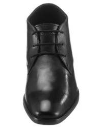 schwarze Chukka-Stiefel aus Leder von PETROLIO