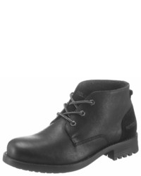 schwarze Chukka-Stiefel aus Leder von PETROLIO