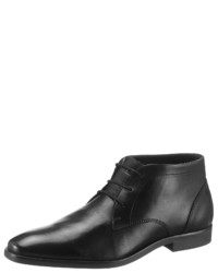 schwarze Chukka-Stiefel aus Leder von PETROLIO