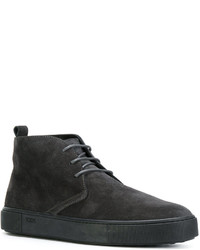 schwarze Chukka-Stiefel aus Leder von Tod's