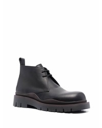 schwarze Chukka-Stiefel aus Leder von Bottega Veneta