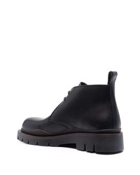 schwarze Chukka-Stiefel aus Leder von Bottega Veneta