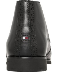 schwarze Chukka-Stiefel aus Leder von Tommy Hilfiger