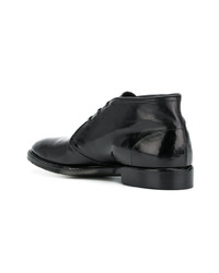 schwarze Chukka-Stiefel aus Leder von Alberto Fasciani