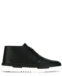 schwarze Chukka-Stiefel aus Leder von Valentino Garavani