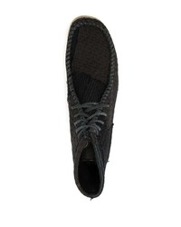 schwarze Chukka-Stiefel aus Segeltuch von By Walid