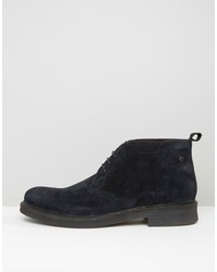 schwarze Chukka-Stiefel aus Wildleder von Base London