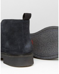 schwarze Chukka-Stiefel aus Wildleder von Base London