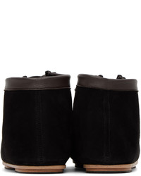 schwarze Chukka-Stiefel aus Wildleder von Auralee