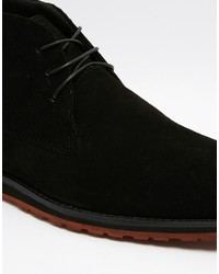 schwarze Chukka-Stiefel aus Wildleder von Asos