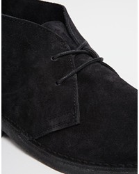 schwarze Chukka-Stiefel aus Wildleder von Asos