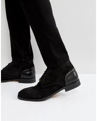 schwarze Chukka-Stiefel aus Wildleder