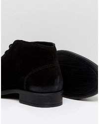 schwarze Chukka-Stiefel aus Wildleder von Frank Wright