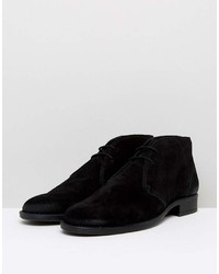 schwarze Chukka-Stiefel aus Wildleder von Frank Wright