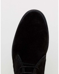 schwarze Chukka-Stiefel aus Wildleder von Frank Wright