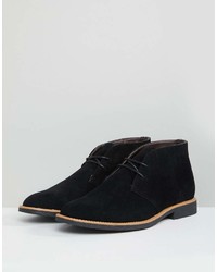 schwarze Chukka-Stiefel aus Wildleder von New Look