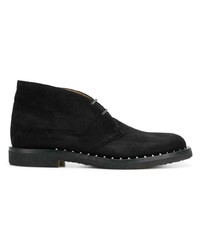 schwarze Chukka-Stiefel aus Wildleder von Valentino