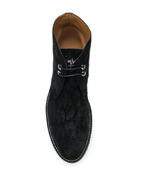 schwarze Chukka-Stiefel aus Wildleder von Giuseppe Zanotti Design