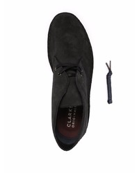 schwarze Chukka-Stiefel aus Wildleder von Clarks Originals