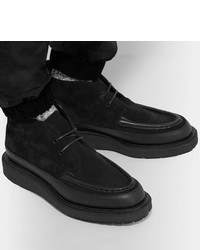 schwarze Chukka-Stiefel aus Wildleder von Sacai