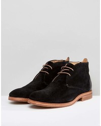 schwarze Chukka-Stiefel aus Wildleder von H By Hudson