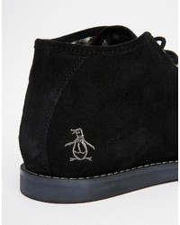 schwarze Chukka-Stiefel aus Wildleder von Original Penguin