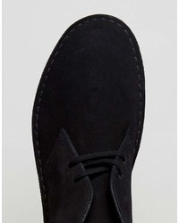 schwarze Chukka-Stiefel aus Wildleder von Clarks