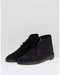 schwarze Chukka-Stiefel aus Wildleder von Clarks