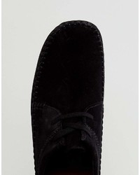 schwarze Chukka-Stiefel aus Wildleder von Clarks