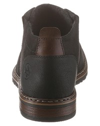 schwarze Chukka-Stiefel aus Wildleder von Rieker