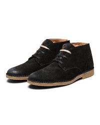 schwarze Chukka-Stiefel aus Wildleder von Selected Homme