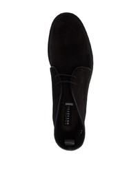 schwarze Chukka-Stiefel aus Wildleder von Fratelli Rossetti