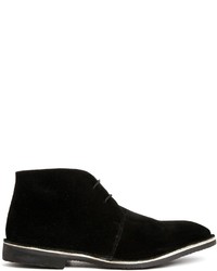 schwarze Chukka-Stiefel aus Wildleder von Frank Wright