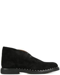 schwarze Chukka-Stiefel aus Wildleder von Valentino