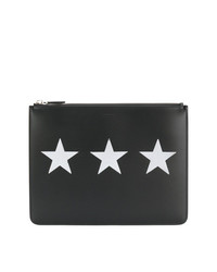 schwarze Clutch Handtasche mit Sternenmuster von Givenchy