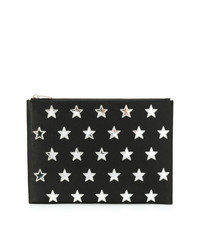 schwarze Clutch Handtasche mit Sternenmuster von Saint Laurent