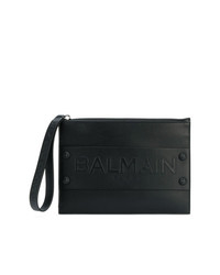schwarze Clutch Handtasche von Balmain