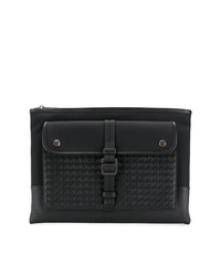 schwarze Clutch Handtasche von Bottega Veneta