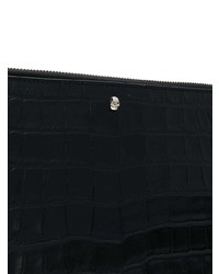 schwarze Clutch Handtasche von Alexander McQueen