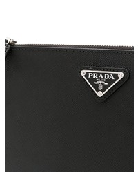 schwarze Clutch Handtasche von Prada