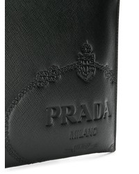 schwarze Clutch Handtasche von Prada