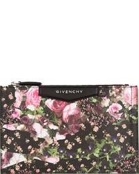 schwarze Clutch mit Blumenmuster von Givenchy