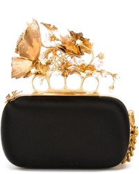 schwarze Clutch von Alexander McQueen