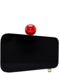 schwarze Clutch von Charlotte Olympia