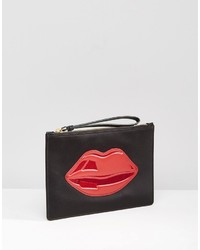 schwarze Clutch von Lulu Guinness