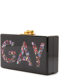 schwarze Clutch von Edie Parker