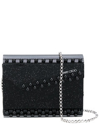 schwarze Clutch von Jimmy Choo