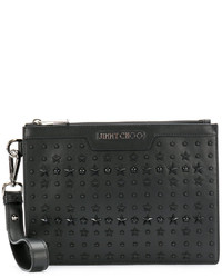 schwarze Clutch von Jimmy Choo