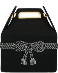 schwarze Clutch von Olympia Le-Tan